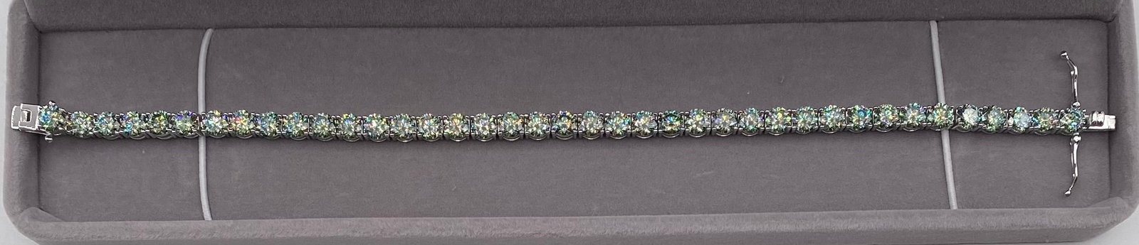 Tennis Green VVS Moissanite Bracelet - 3