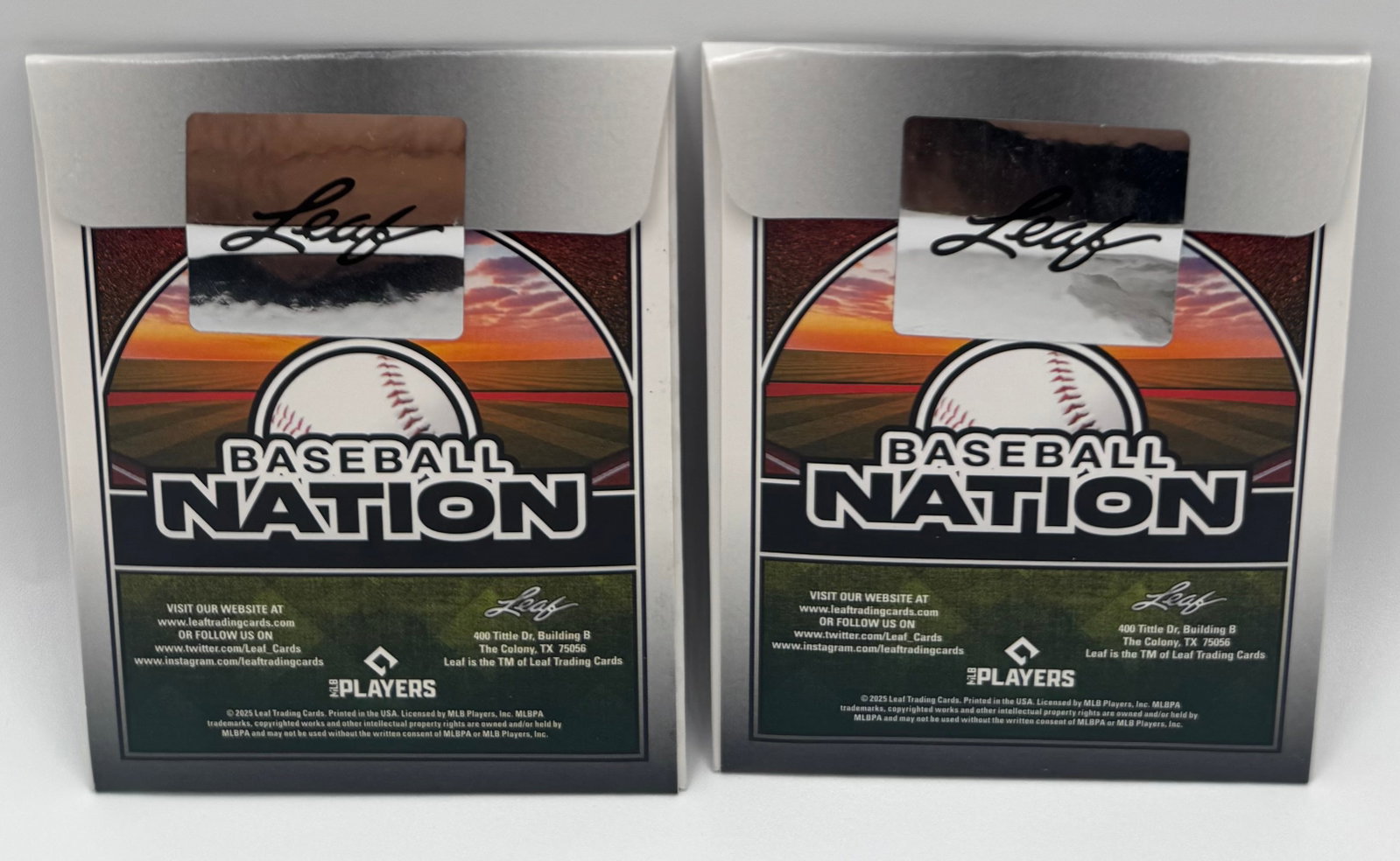 (2) 2025 Leaf Baseball Nation Sealed Proof Packs (Guaranteed 1/1 Proofs): (2) 2025 Leaf Baseball Nation Sealed Proof Packs (Guaranteed 1/1 Proofs)
