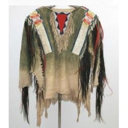 New Native American Buckskin Beige Western Suede L (1 of 1)