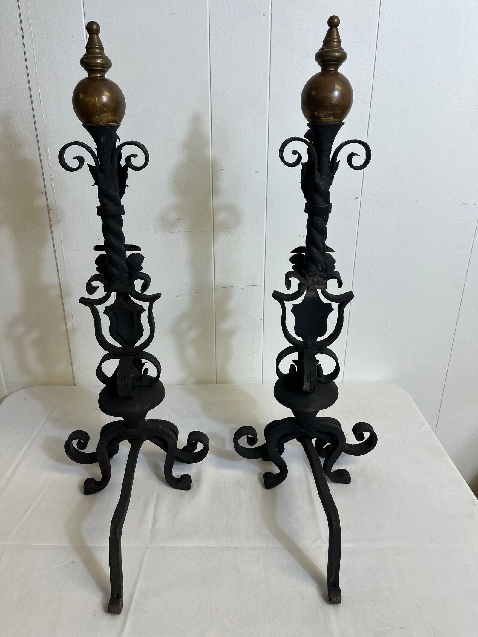 Iron and Bronze andirons (1 of 7)