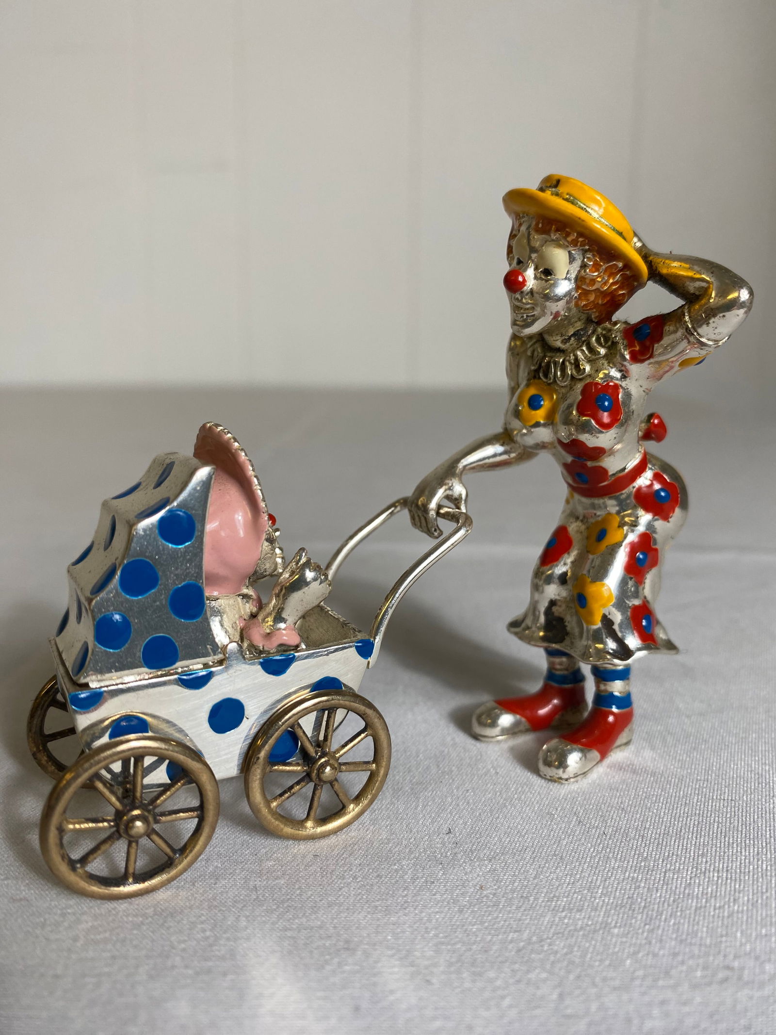 Gene Moore for Tiffany Silver Clowns Mother & Baby (1 of 6)