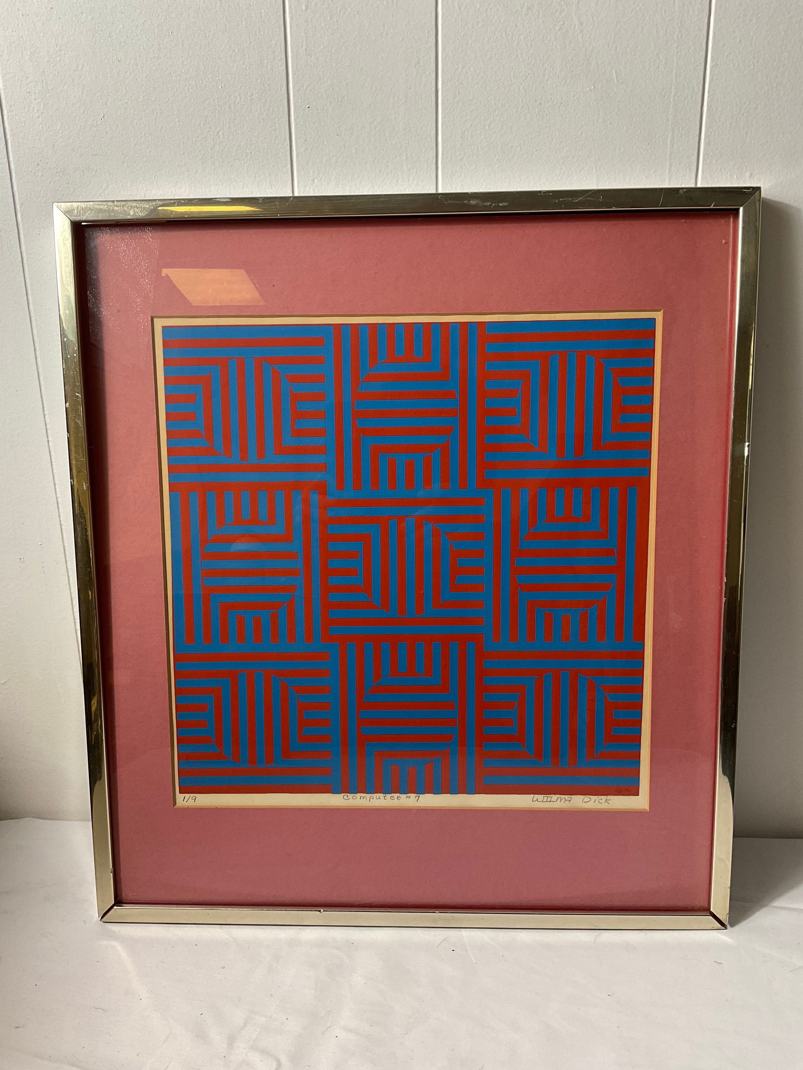 Wilma Dick signed screen print "Computer #7" 1/9 (1 of 4)