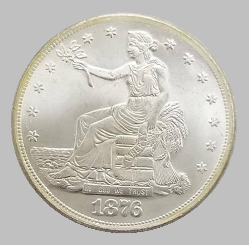 1876 TRADE DOLLARS SILVER COIN (1 of 2)