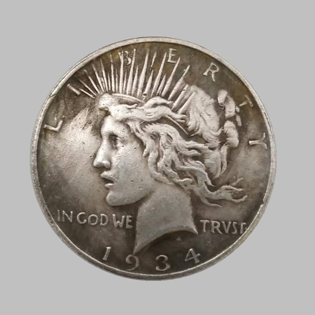 1934 ONE DOLLARS PEACE SILVER COIN (1 of 2)