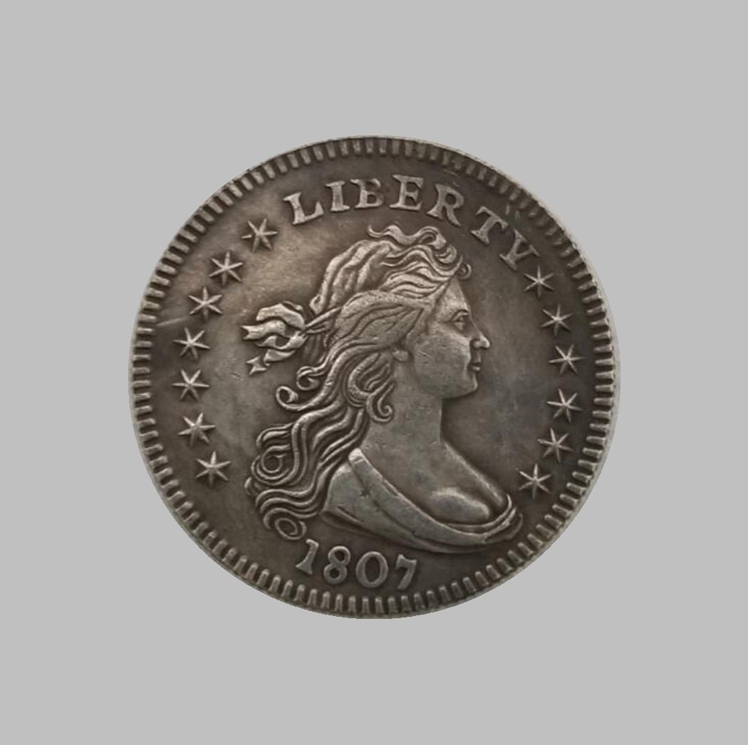 1807 DOLLARS LIBERTY SILVER COIN (1 of 2)