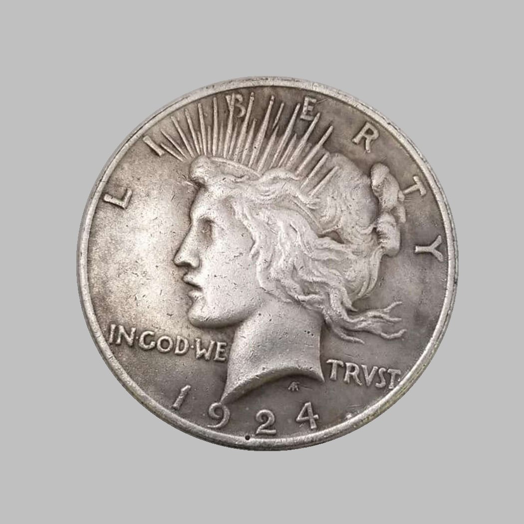 1924-S ONE DOLLARS PEACE SILVER COIN (1 of 2)