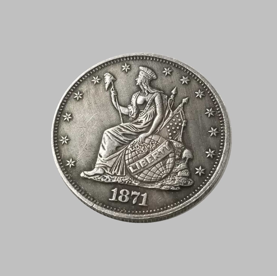 1871 50C. DOLLARS SILVER COIN (1 of 2)