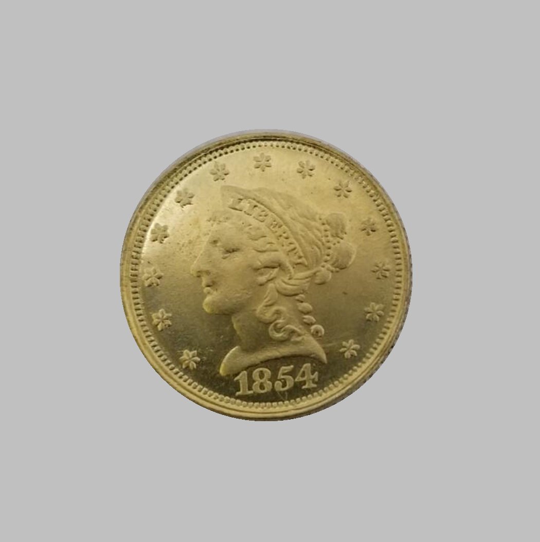 1854-D DOLLARS GOLD COIN (1 of 2)