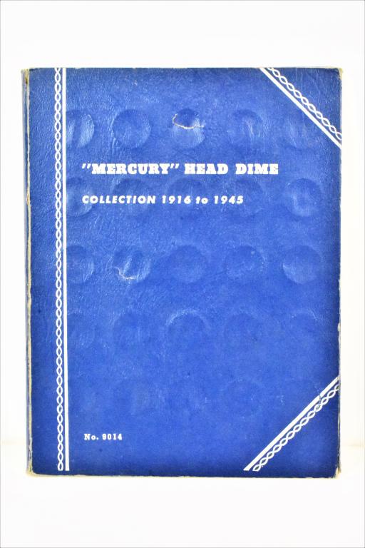 Mercury Dime book missing 1916D only. $8.10 face: includes 1921 and 1921D dimes