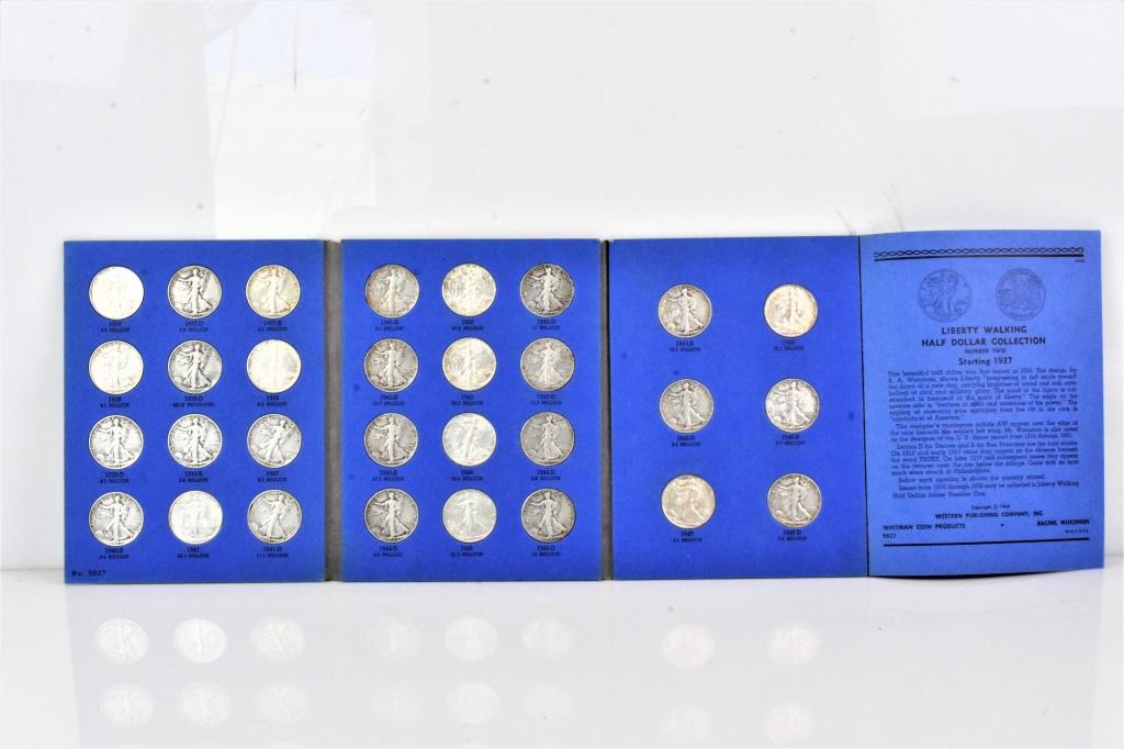 Walking Lib half dollar Book 2 complete $15 face (1 of 4)