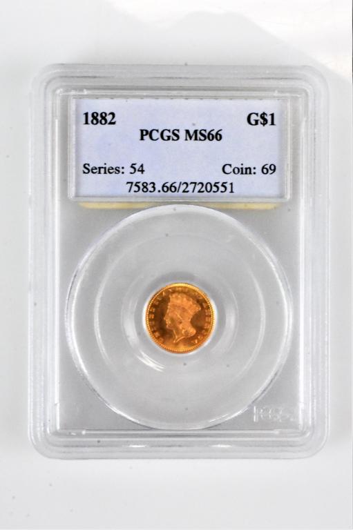 1882 $1 Gold MS66 PCGS dollar (1 of 3)