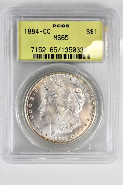 1884CC Carson City MS65 Morgan Silver dollar PCGS (1 of 3)