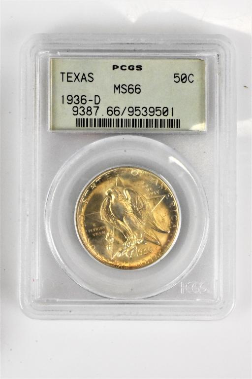 1936D MS66 Texas Comemorative half dollar PCGS (1 of 2)
