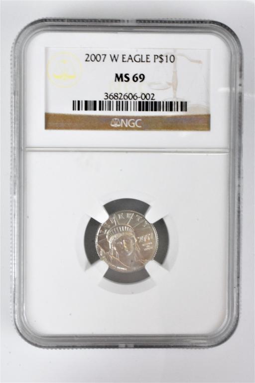 2007W MS69 Platinum 1/10 oz Eagle coin NGC graded (1 of 3)