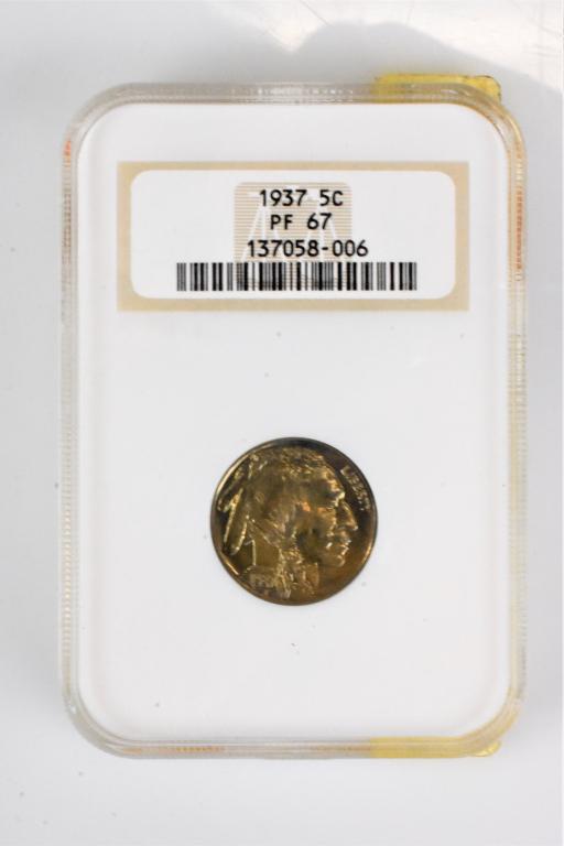 1937 PF67 Buffalo Nickel NGC graded proof coin (1 of 3)