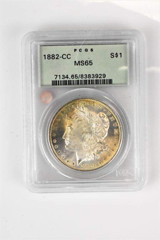 1882CC Carson City MS65 Morgan silver dollar NGC graded (1 of 3)