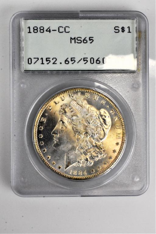 1884CC Carson City MS65 Morgan silver dollar PCGS (1 of 3)