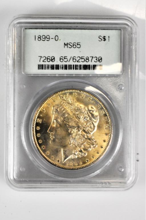 1899O MS65 Morgan silver dollar PCGS graded coin (1 of 3)