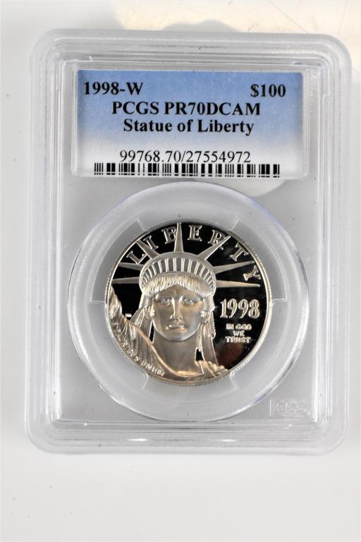 1998W PR70 DCAM Platinum 1oz Liberty PCGS coin (1 of 4)