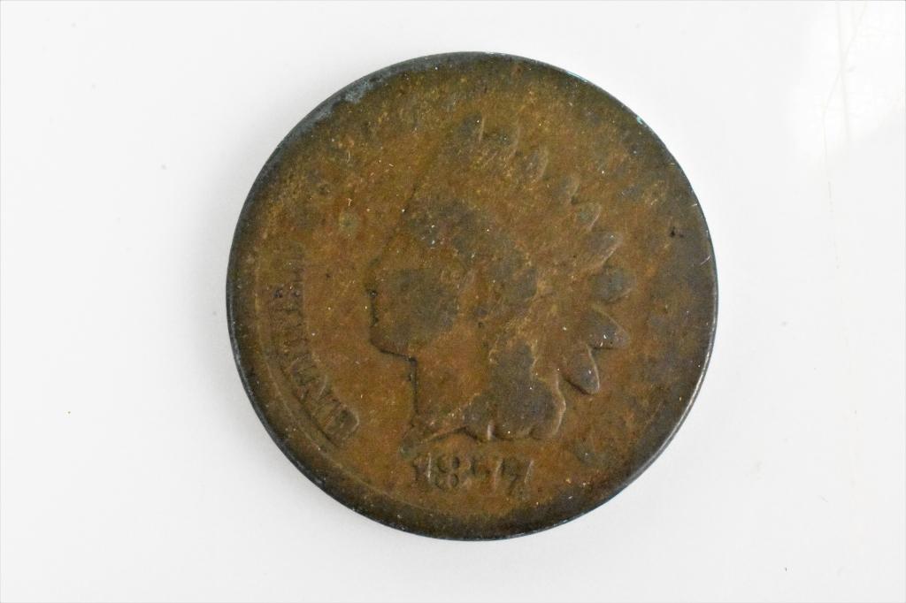 1877 Indian Head penny Key date 1 cent ungraded (1 of 2)