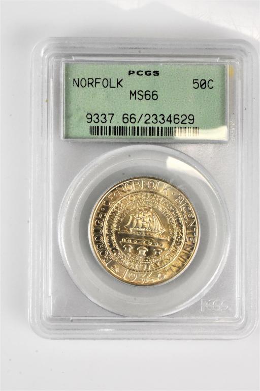 1936 Norfolk MS66 Comemorative half dollar PCGS (1 of 3)