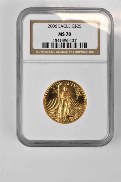 2006 MS70 Gold 1/2 oz Eagle coin NGC graded (1 of 3)