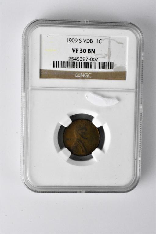 1909S VDB VF30 Lincoln Penny NGC graded cent (1 of 3)