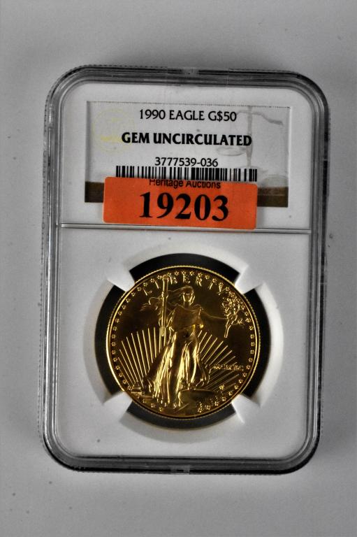 1990 Gold 1 oz $50 American Eagle Gem UNC NGC (1 of 3)