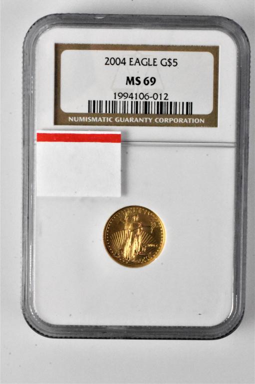 2004 MS69 1/10 oz Gold American Eagle NGC graded (1 of 3)
