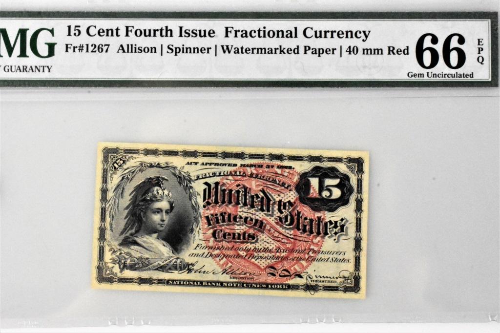 Fr# 1267 15 cent Fractional Currency 66UNC EPQ (1 of 3)