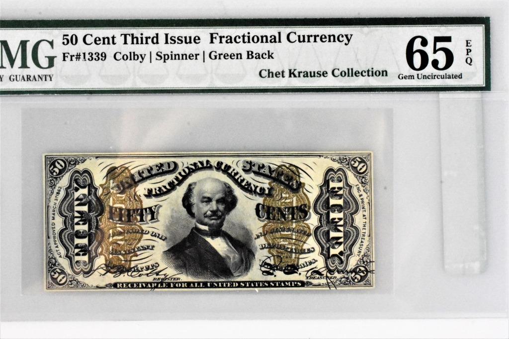 Fr# 1339 50 cent Fractional Currency 65 EPQ UNC (1 of 2)