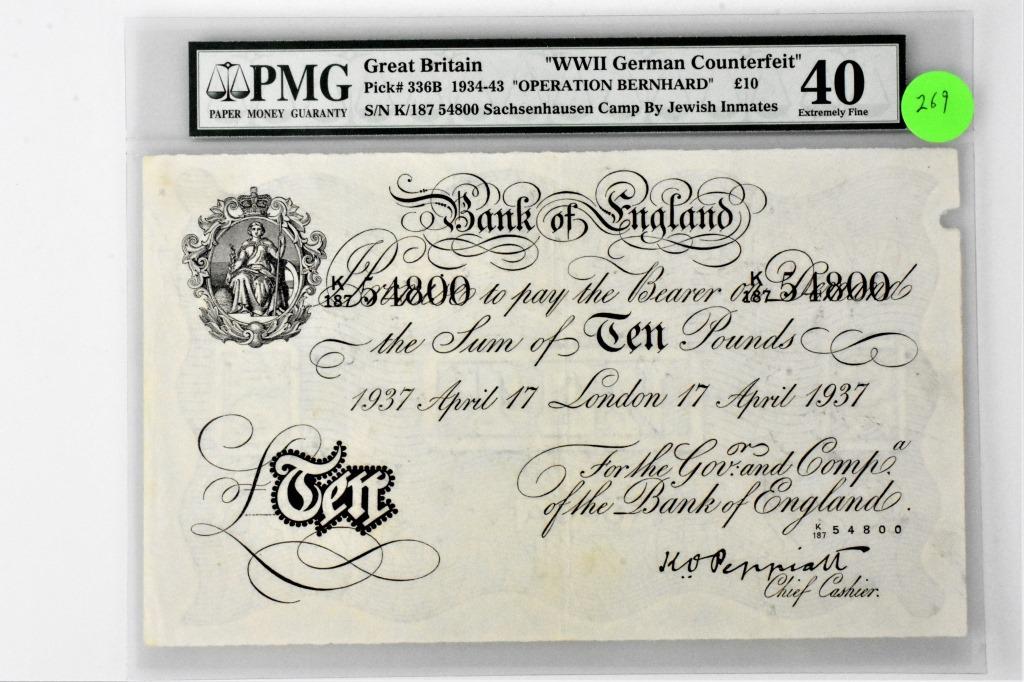 WWII Operation Bernhard 10# German CounterfietXF40 (1 of 1)