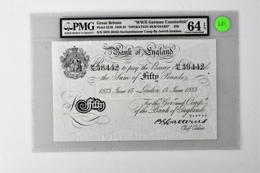 WWII 50# Operation Bernhard German note 64UNC EPQ (1 of 3)