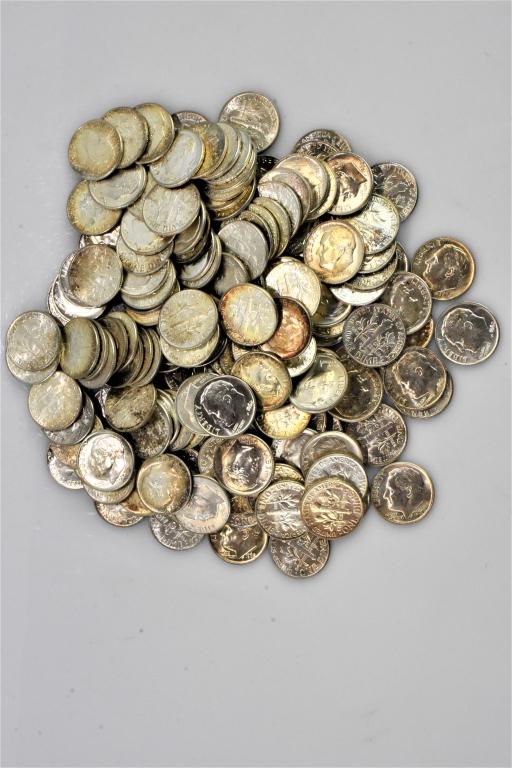 $16.90 in UNC silver Roosevelt dimes (1 of 2)
