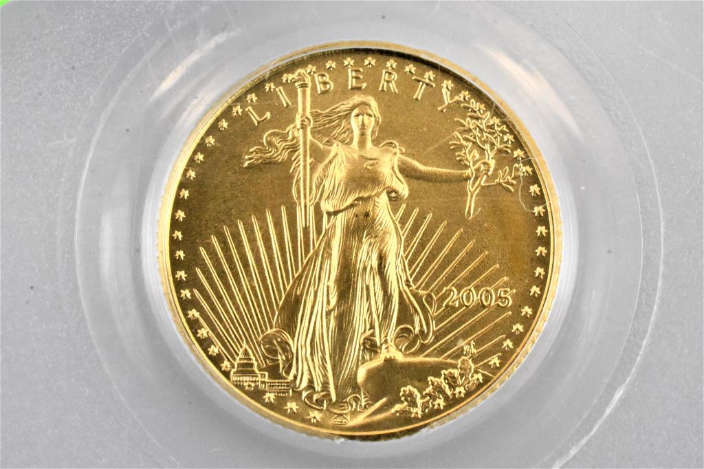 2005 1/10th oz gold american eagle MS69 PCGS (1 of 3)