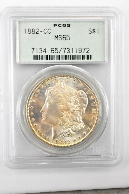 1882CC Carson City Morgan silver dollar MS65 PCGS (1 of 3)