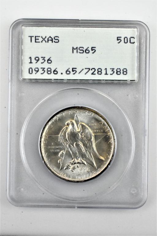 1936 Texas commemorative half dollar MS65 PGCS (1 of 3)