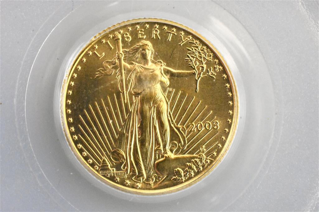 2003 1/10oz gold american eagle MS69 PCGS (1 of 3)