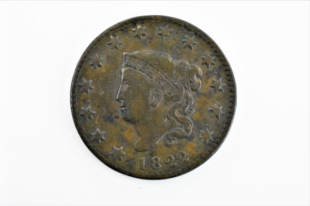 1822 large cent N-3 VF (1 of 3)