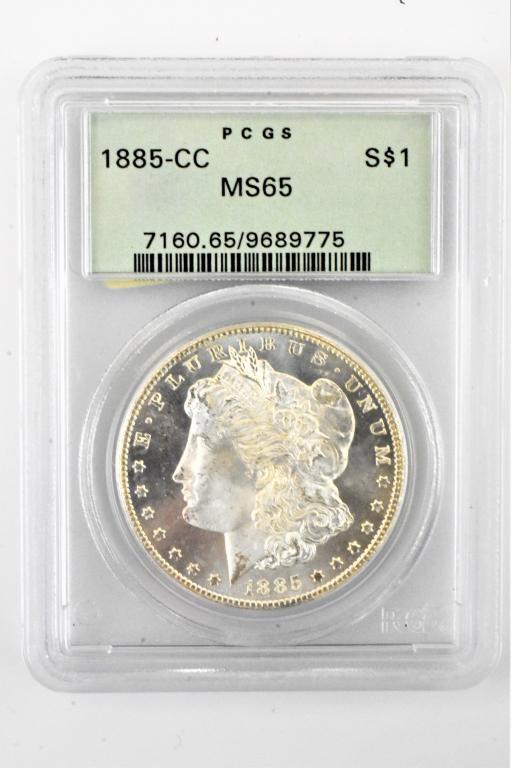 1885CC Carson City MS65 morgan silver dollar PCGS (1 of 4)