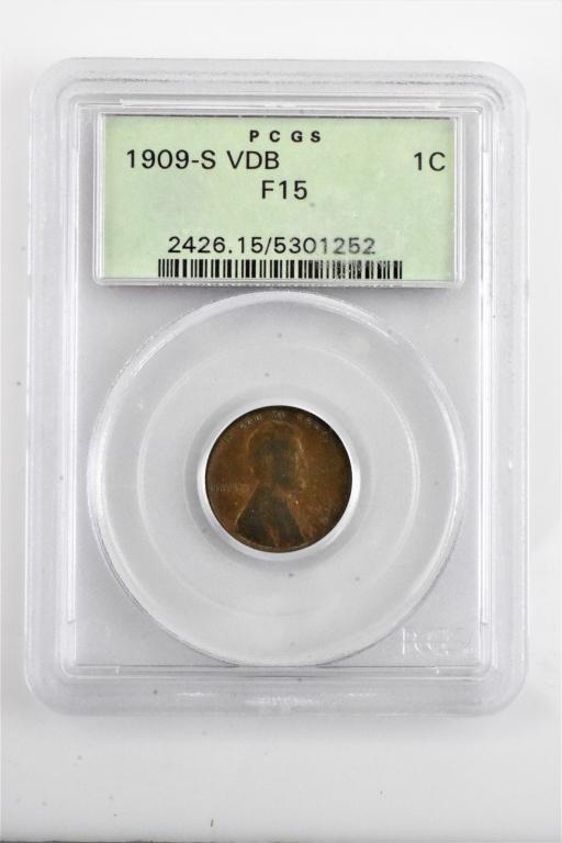 1909s VDB F15 lincoln penny PCGS (1 of 3)