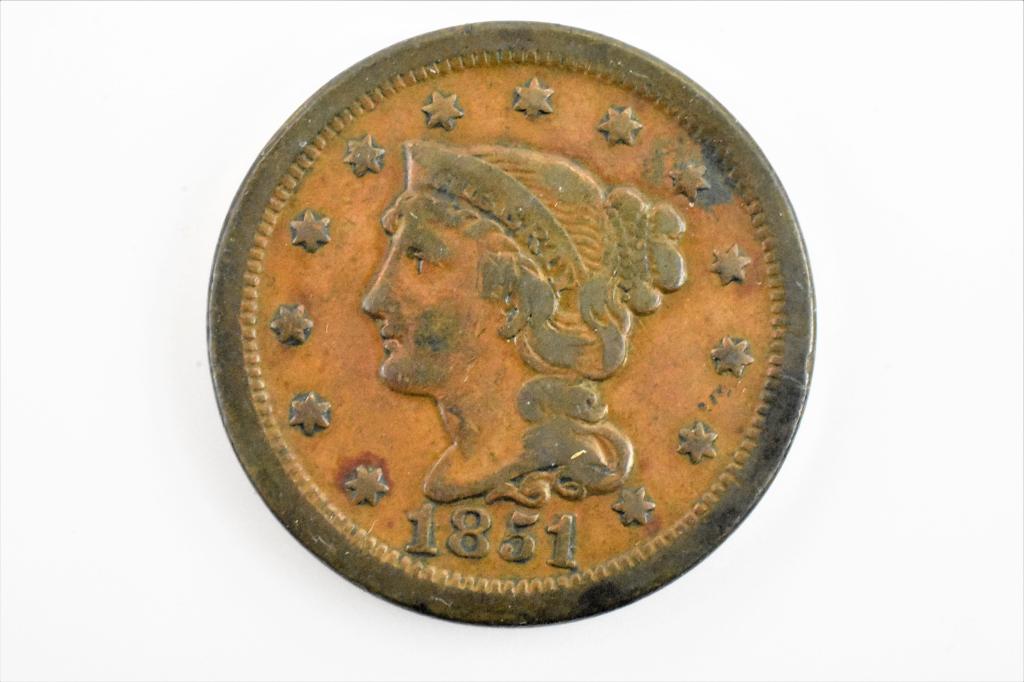 1851/81 large cent n-3 F/VF (1 of 2)