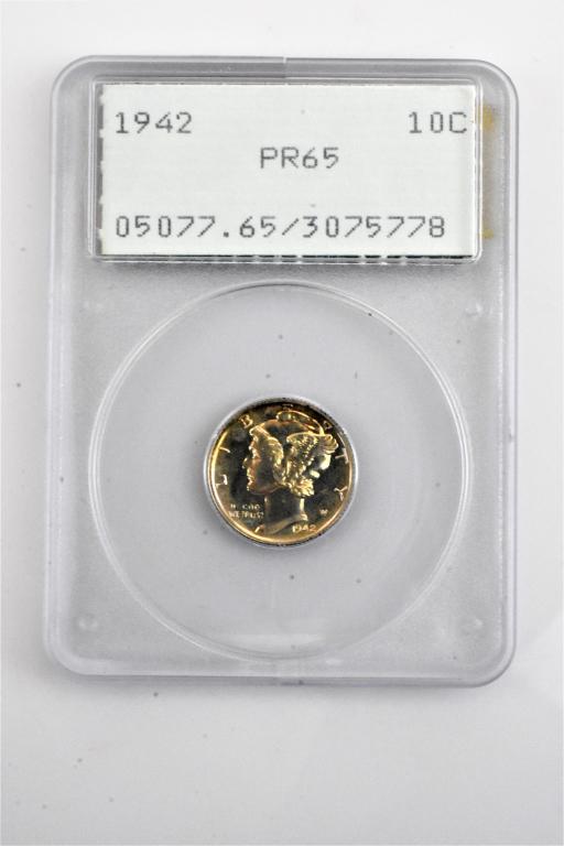 1942 Proof Mercury dime PR65 PCGS (1 of 3)