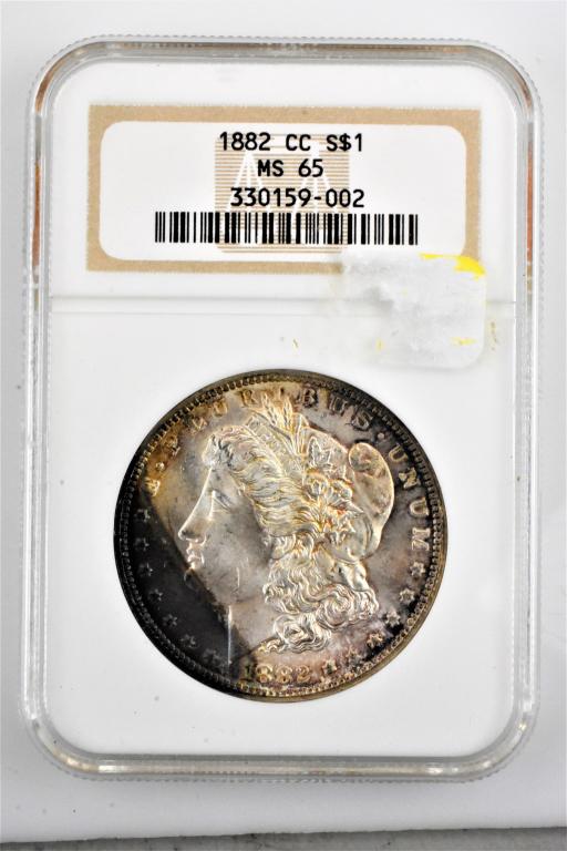 1882CC Carson City MS65 morgan silver dollar NGC (1 of 4)