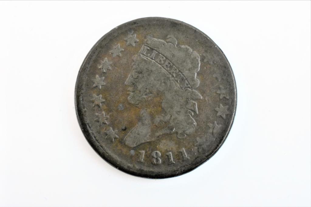 1811 large cent S-287 VG/F (1 of 3)