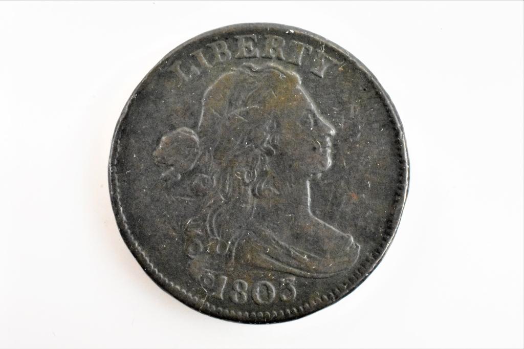 1803 large cent F/VF (1 of 3)