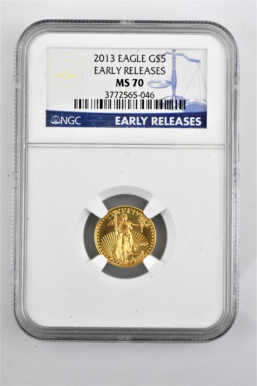 2013 1/10oz gold eagle MS70 NGC (1 of 3)