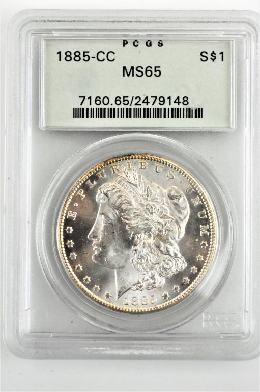 1185CC Carson City MS65 morgan silver dollar PCGS (1 of 4)