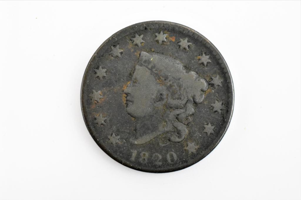 1820 large cent N-15 VG/F (1 of 2)
