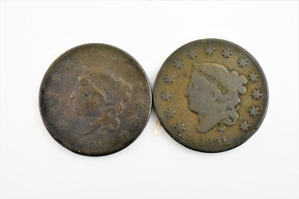 2 1821 large cents N-2 & N14? (1 of 2)